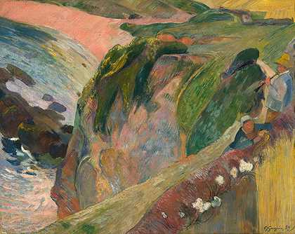 海上`Above The Sea (1889) by Paul Gauguin