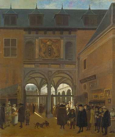 阿姆斯特丹证券交易所`The Stock Exchange in Amsterdam (ca. 1675 – 1680) by Job Adriaensz Berckheyde