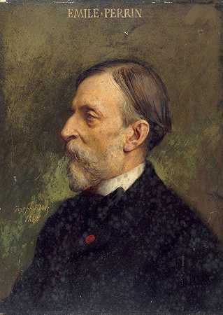 肖像D埃米尔·佩林（1814-1885），法国喜剧导演。`Portrait dÉmile Perrin (1814~1885), administrateur de la Comédie~Française. (1884) by Joseph Blanc