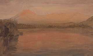 塔丁山和特纳山，来自卡塔丁湖`Mts. Katahdin and Turner from Lake Katahdin (1860–78) by Frederic Edwin Church 