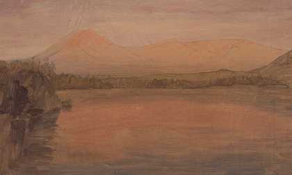 卡塔丁山和特纳山，来自卡塔丁湖`Mts. Katahdin and Turner from Lake Katahdin (1860–78) by Frederic Edwin Church