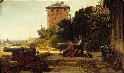 老要塞指挥官`The old Fortress Commandant (circa 1860) by Carl Spitzweg