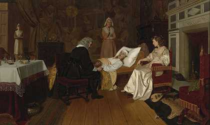 见证我的行为并盖章`Witness my act and seal (1878) by Edmund Blair Leighton