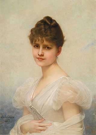 伊迪丝·沃伦·米勒`Edith Warren Miller (1885) by Jules Joseph Lefebvre