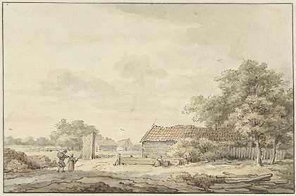 农场景观`Landschap met boerderijen (1756 ~ 1826) by Cornelis Buys