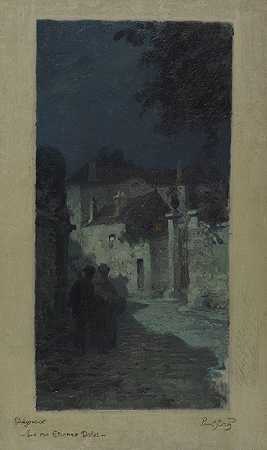 Etienne Dolet街，景观`Rue Etienne Dolet, paysage (1907) by Paul Steck