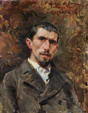 威廉·德古莫伊斯肖像`Portrait of William de Goumois (1891) by Georges Moreau De Tours