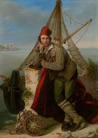 威尼斯渔夫`Venetian Fisherman (1840) by Ľudovít Benický