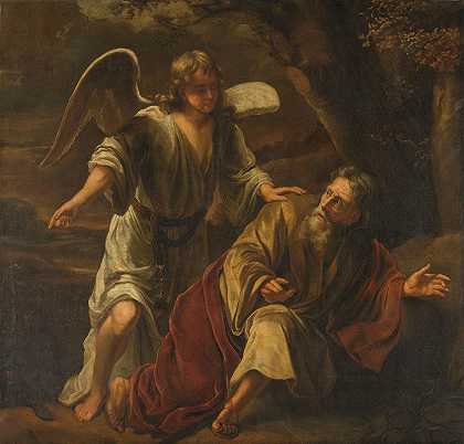 圣经场景`Biblical Scene (c. 1645 ~ c. 1669) by Ferdinand Bol