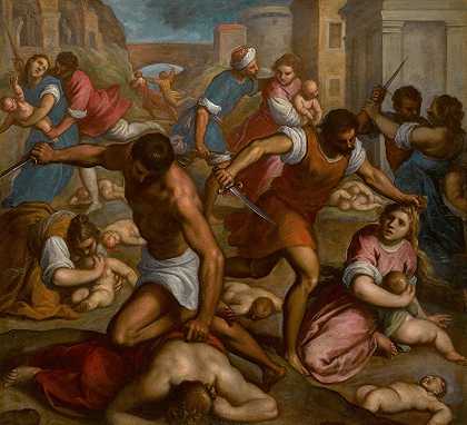 对无辜者的屠杀`The Massacre Of The Innocents by Jacopo Palma il Giovane