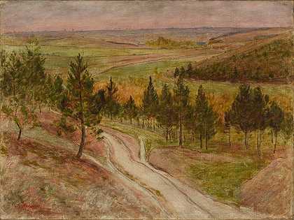 塞米附近（阿登）塞米景观（阿登）`Près Semide (Ardennes) Paysage de semide (Ardennes) (1897) by Émile Barau