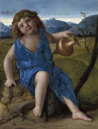 婴儿巴克斯`The Infant Bacchus (Probably 1505~1510) by Giovanni Bellini