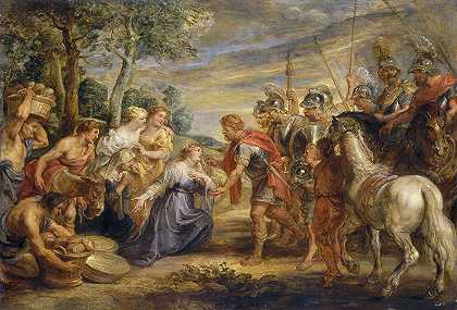 大卫和亚比该的会面`The Meeting of David and Abigail (c. 1630) by Peter Paul Rubens