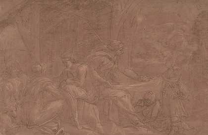 家庭场景`A Domestic Scene (1513–83) by Pirro Ligorio
