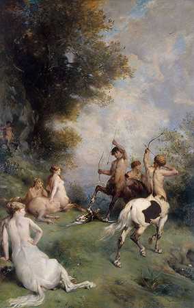 半人马座`Centaures (1868) by Eugène Fromentin