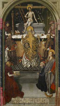 圣格雷戈里与捐赠者的弥撒`Mass of Saint Gregory with a Donor (1480–1500) by Fernando Gallego