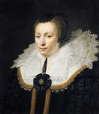一位女士的半身像`Half~Length Portrait of a Lady (1622) by Jan Anthonisz van Ravesteyn