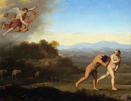 被逐出天堂`The Expulsion from Paradise (after 1646) by Cornelis Van Poelenburch