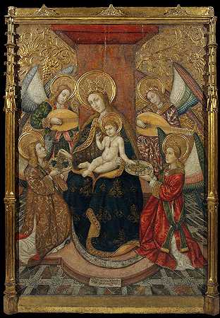女子与天使`Virgin and Angels (Around 1470) by Pedro García de Benavarre