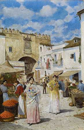 在市场上`At the Market by Joaquín Turina y Areal