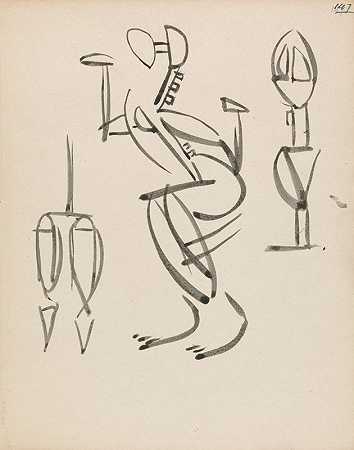 三位数研究`Three Figure Studies (1910 ~ 1915) by Henri Gaudier-Brzeska