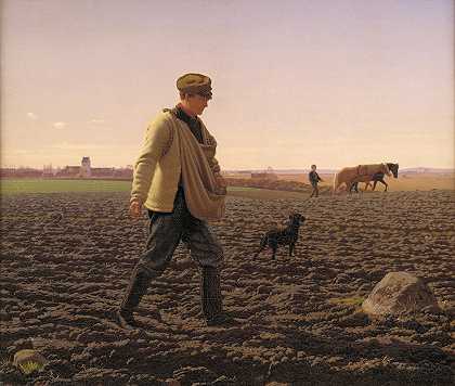 南边`A Sower (1858 ~ 1859) by Frederik Vermehren