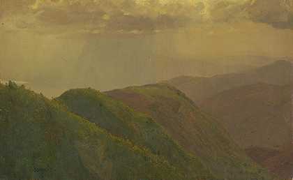 西印度群岛牙买加的风景`Landscape in Jamaica, West Indies (1865) by Frederic Edwin Church