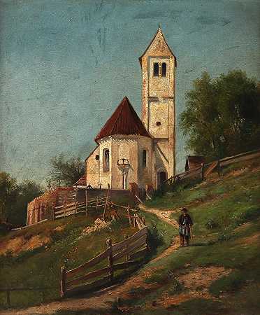 乡村教堂`Dorfkirche by Ernestine von Kirchsberg