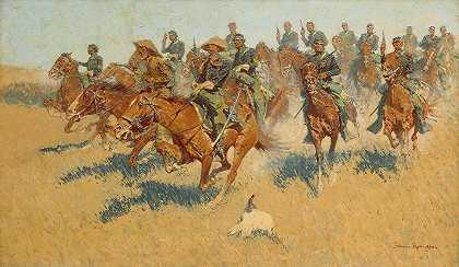 在南部平原上`On the Southern Plains (1907) by Frederic Remington