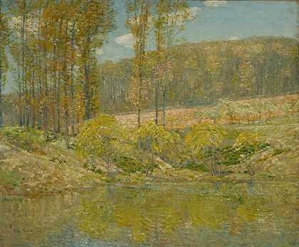 春天，纳韦辛高地`Spring, Navesink Highlands (1908) by Childe Hassam