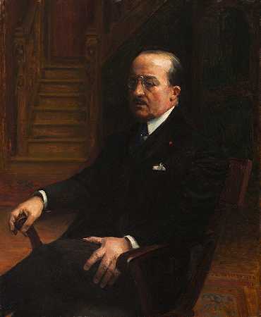 肖像d霍姆`Portrait dhomme (1924) by Jean Joseph Weerts