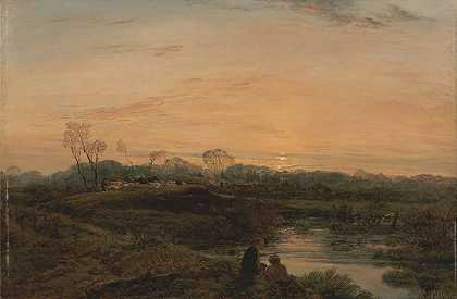 晚上好，贝斯沃特`Evening, Bayswater (1818) by John Linnell
