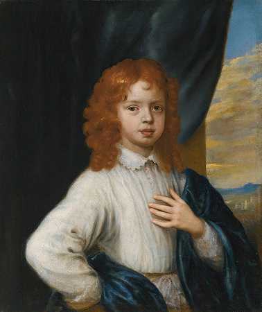 男孩的肖像`Portrait Of A Boy by Gerard Soest