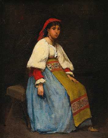 L意大利语`LItalienne (1873) by Jean Béraud