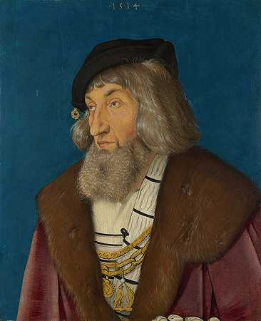 男人肖像`Portrait of a Man (1514) by Hans Baldung