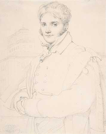 梅里·约瑟夫·布隆德尔（1781-1853）`Merry~Joseph Blondel (1781~1853) (1809) by Jean Auguste Dominique Ingres