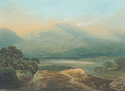 从卡佩尔·居里看格温南特`From Capel Curig Looking Toward Gwynant (1801) by John Varley