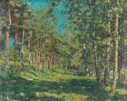 森林`Forest (1900) by Christian Rohlfs