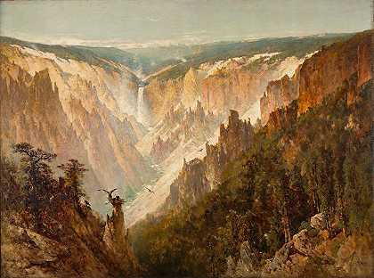 黄石大峡谷`The Grand Canyon of the Yellowstone (ca. 1884) by Thomas Hill