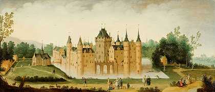 埃格蒙德·安登·霍夫城堡景观`View of the Castle of Egmond aan den Hoef (c. 1638) by Claes Jacobsz. van der Heck