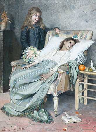 康复期`Konvalescenten (1884) by Jenny Nyström