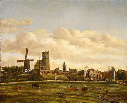 登·布里埃尔景观`View Of Den Briel (1658~1660) by Daniel Vosmaer