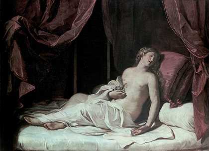 克里奥派特拉之死`The Death of Cleopatra (1648) by Guercino