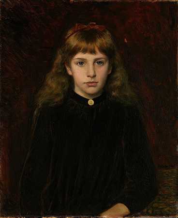 达尼·基尔肖像`Portrait of Dagny Kiær (1885) by Peter Nicolai Arbo