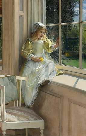 A了望O窗户，阳光`A Looking Out Owindow, Sunshine by Laura Theresa Alma-Tadema