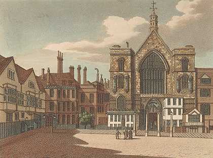 威斯敏斯特大厅`Westminster Hall (1800) by Samuel Ireland