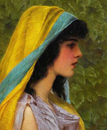 梅丽莎`Melissa (1898) by John William Godward