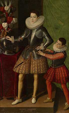 朱利亚诺二世14岁时的肖像画`Portrait Giuliano II Cesarini aged 14 by Sofonisba Anguissola
