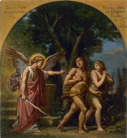 原罪`Le péché originel (1869) by Jean-Louis Bezard