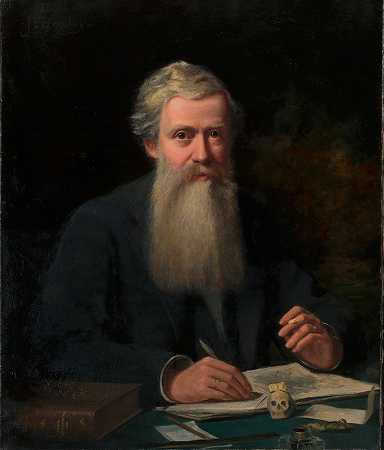 埃利奥特·库斯肖像`Portrait of Elliot Coues (1898) by James Edward Barclay